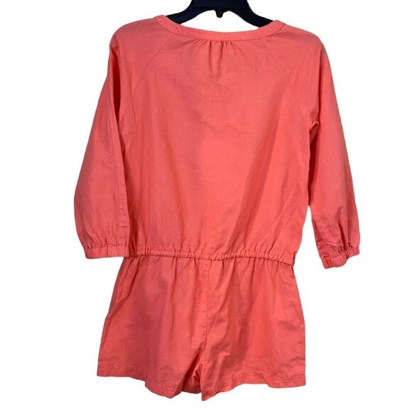 Juicy Couture Orange Linen Cotton Romper XS – Button Front, Drawstring Waist - Picture 3 of 7